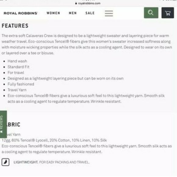 NWT Royal Robbins Calaveras Crew Striped Sweater - L - Picture 4 of 8